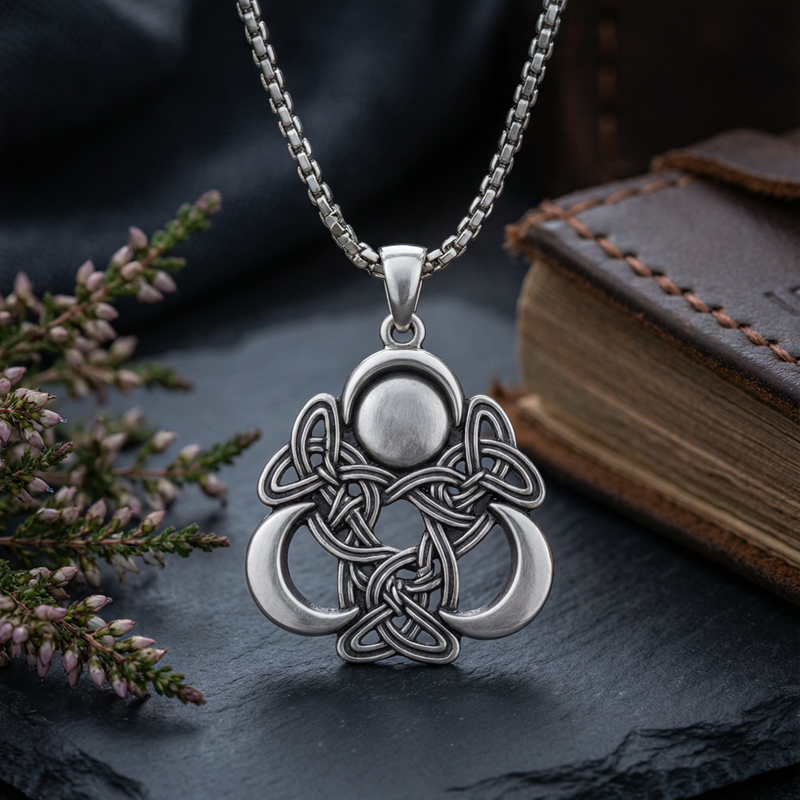 Celtic Triple Moon Knot Pendant