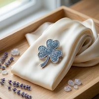 Crystal Four-Leaf Clover Brooch