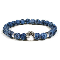 Natural Stone Paw Charm Bracelet