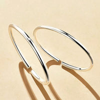 Polished Silver Open Bangle
