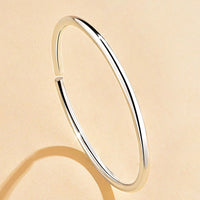 Polished Silver Open Bangle