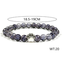 Natural Stone Paw Charm Bracelet