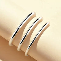 Polished Silver Open Bangle