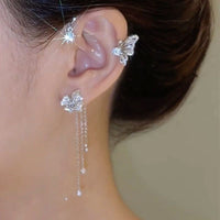 Crystal Butterfly Ear Cuff