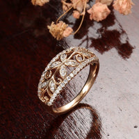 Pavé Crystal Four-Leaf Clover Ring