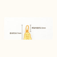 Lucky Gourd Charm Pendant with Auspicious Detail