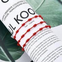 Seven-Knot Lucky Red String Bracelet