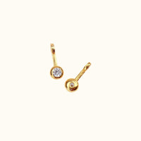 Micro-Pave CZ Mini Disc Charm Pendant for Bracelet