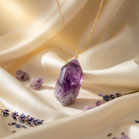 Natural Crystal Point Pendant Necklace