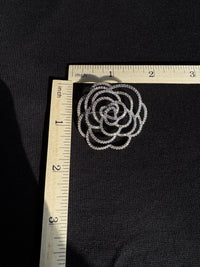 Silver/Gold/Rose gold diamond camellia brooch Pendant