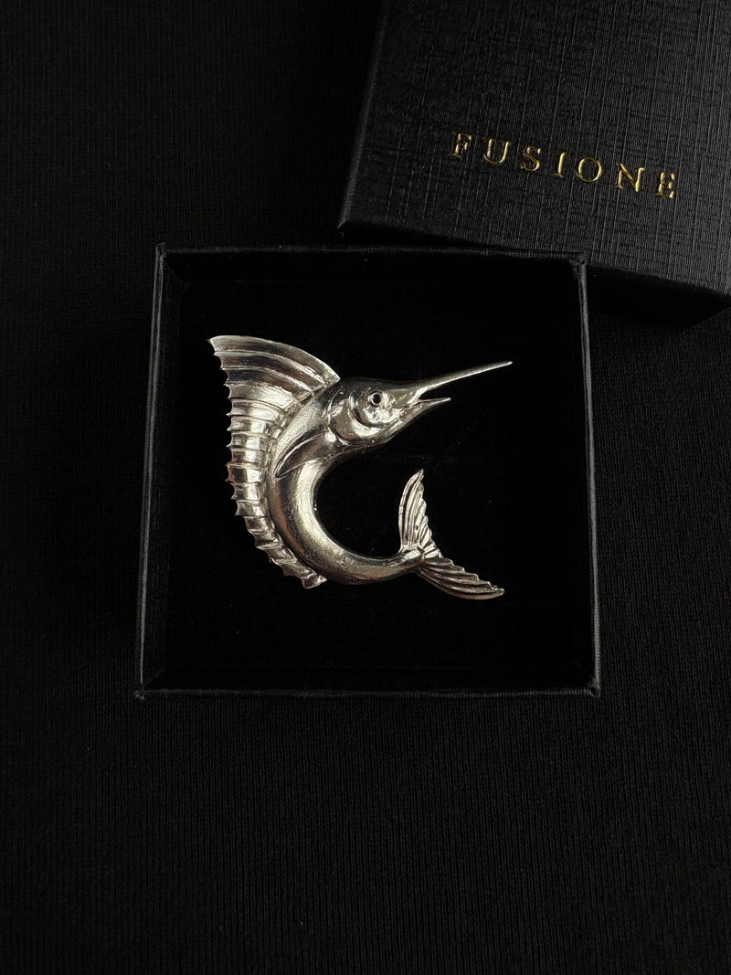 Sri Lankan Sapphire Sailfish Brooch, Pendant