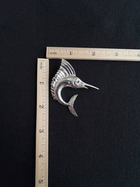 Sri Lankan Sapphire Sailfish Brooch, Pendant