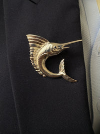 Sri Lankan Sapphire Sailfish Brooch, Pendant