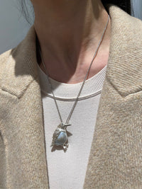 White Freshwater Baroque Pearl Bird Brooch, Pendant（one of a kind piece in the world）