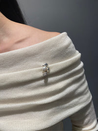 White Freshwater Baroque Pearl Sri Lanka Sapphire Sea Horse Brooch, Pendant（one of a kind piece in the world）