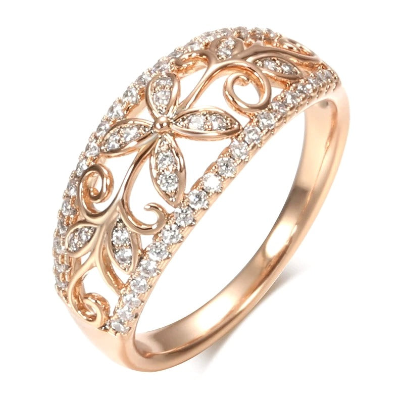 Pavé Crystal Four-Leaf Clover Ring