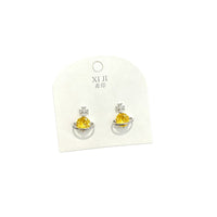 Celestial Cross & Star Zirconia Hoop Earrings