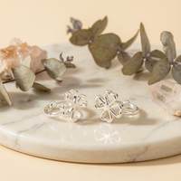 Lucky Clover Hoop Earrings