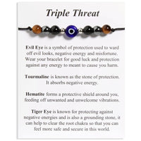 Amethyst Crystal Beaded Wax Cord Bracelet
