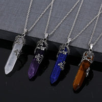 Natural Crystal Point Pendant Necklace