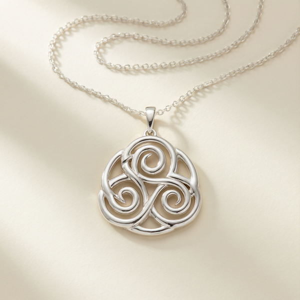 Celtic Triskele Sterling Silver Pendant
