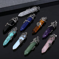 Natural Crystal Point Pendant Necklace