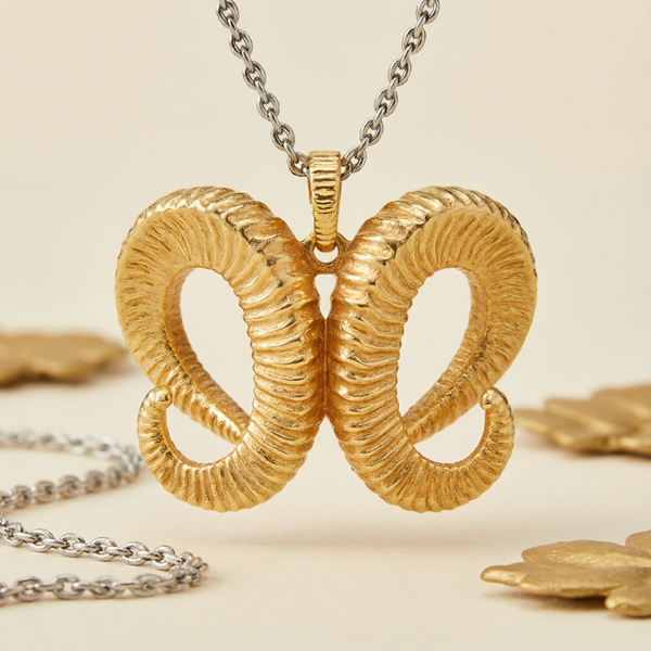 Dwennimmen Pendant - Akan Strength and Humility Symbol