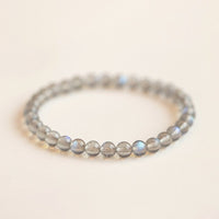 Labradorite and Tiger Eye Stone Beaded Bracelet - gift-ready presentation