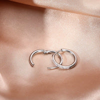 Titanium Steel Huggie Hoop Earrings