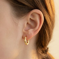 Titanium Steel Huggie Hoop Earrings
