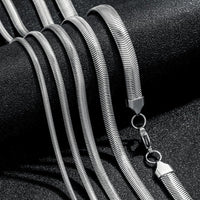 18K Gold Flat Snake Chain Necklace