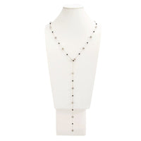 Geometric Crystal Y-Lariat Necklace