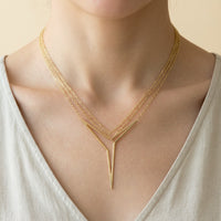 Geometric Crystal Y-Lariat Necklace