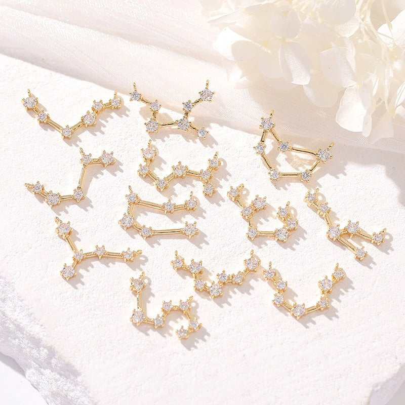 14K Gold Zodiac Constellation Pendant