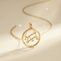 14K Gold Zodiac Constellation Pendant