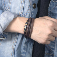 Braided Leather Magnetic Bracelet