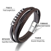 Braided Leather Magnetic Bracelet