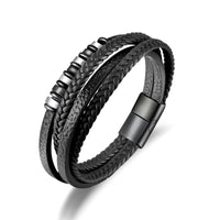 Braided Leather Magnetic Bracelet