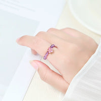 Natural Crystal Stone Elastic Ring