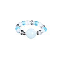 Natural Crystal Stone Elastic Ring