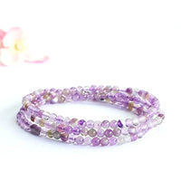 Semi-Precious Stone Multi-Strand Wrap Bracelet - elegant everyday pairing