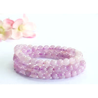 Semi-Precious Stone Multi-Strand Wrap Bracelet - scale and size reference