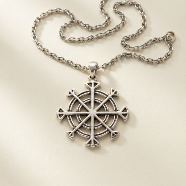 Vegvisir Viking Compass Sterling Silver Pendant
