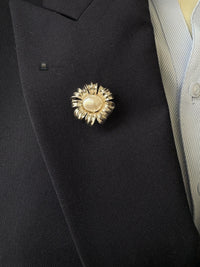 White Baroque Pearl Daisy Studs，Earrings，Brooch, Pendant